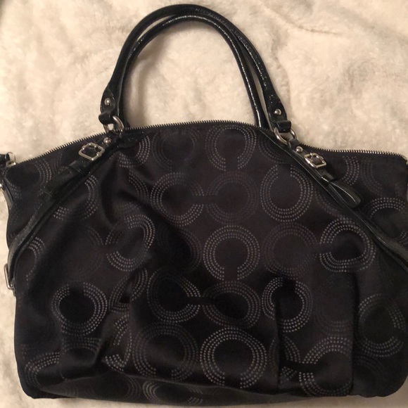 Coach handbag - black with monochromatic C logo - Picture 3 of 8